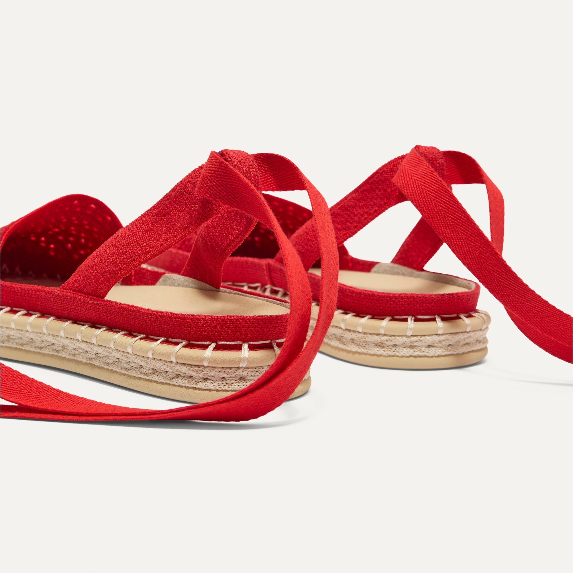 The D'Orsay Espadrille - Bright Red Crochet